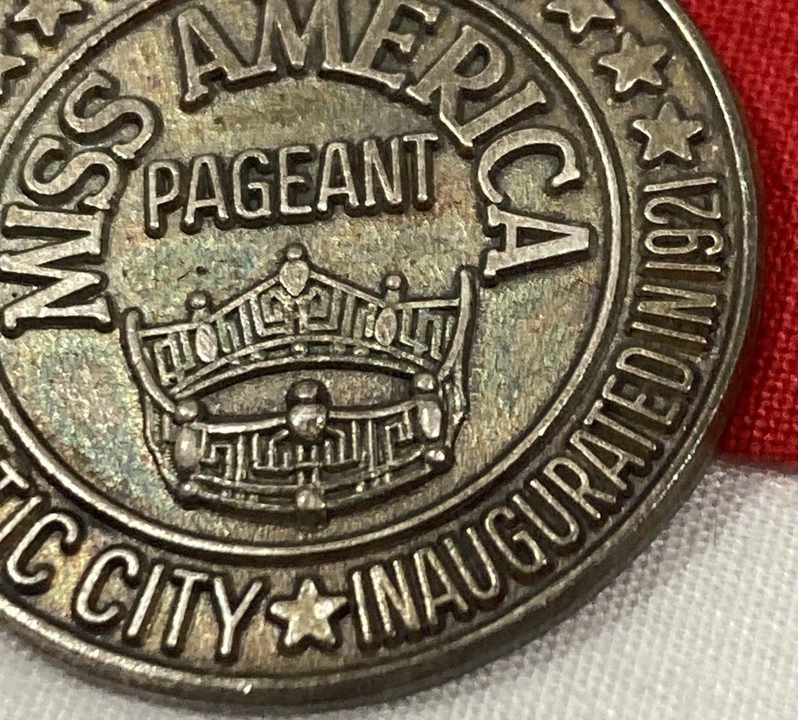 Vintage 1971 MISS AMERICA FABULOUS VALLEY PAGEANT Sterling Silver Charm Pendant