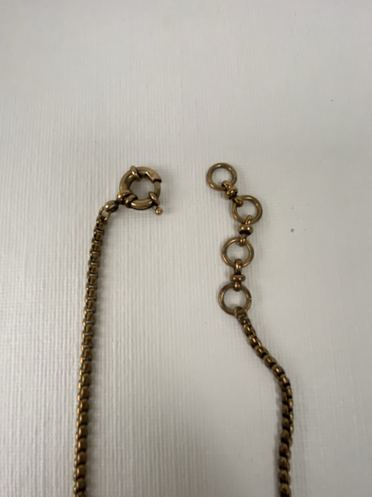 Vtg Necklace Goldtone Round Bezel Set Rhinestones Bar Link Chain 20″ Tribal Adj