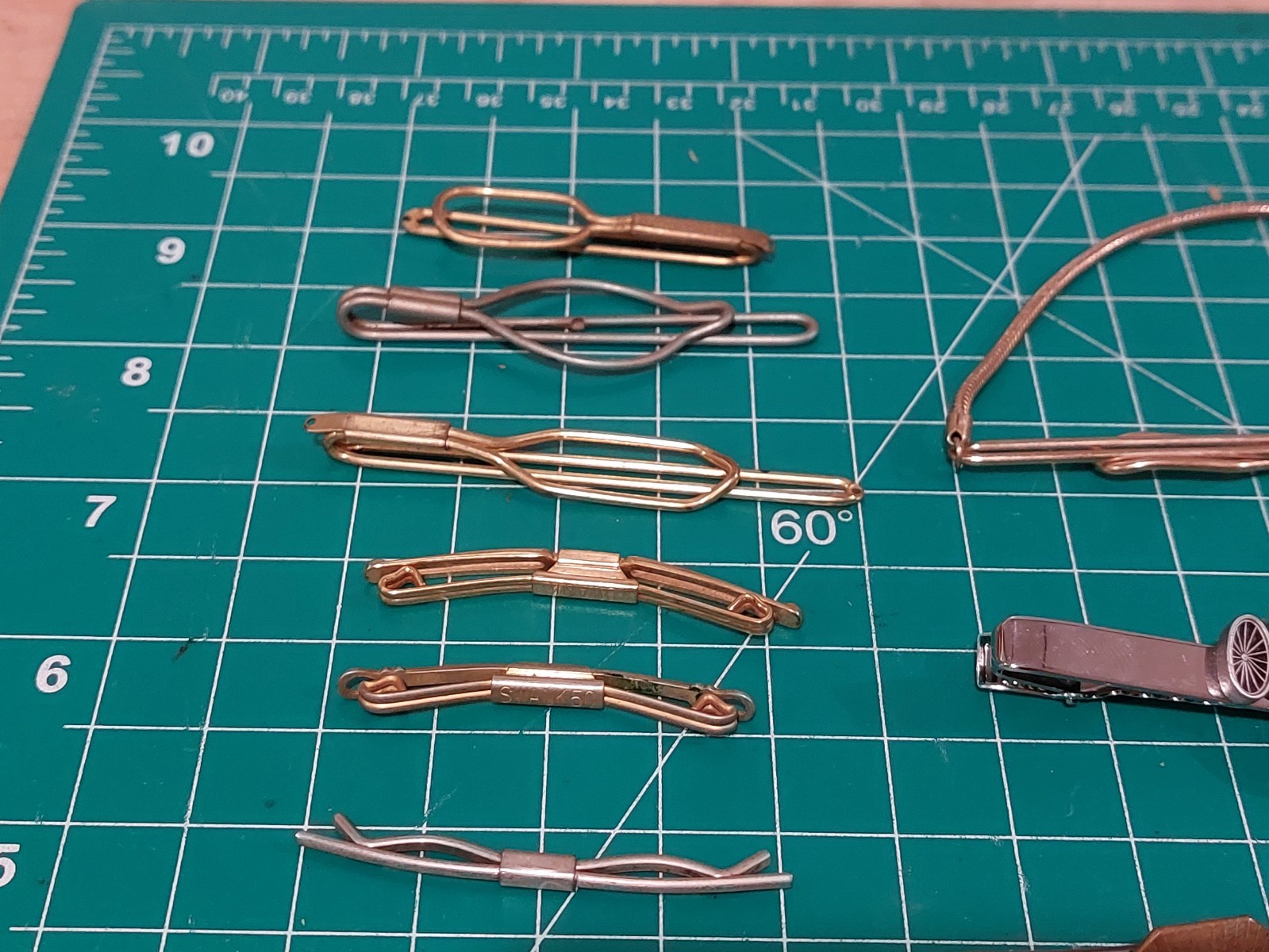 CUFFLINKS Tie Bar Clasp Pin Mens Gold Tone Lot Swank Anson ETC