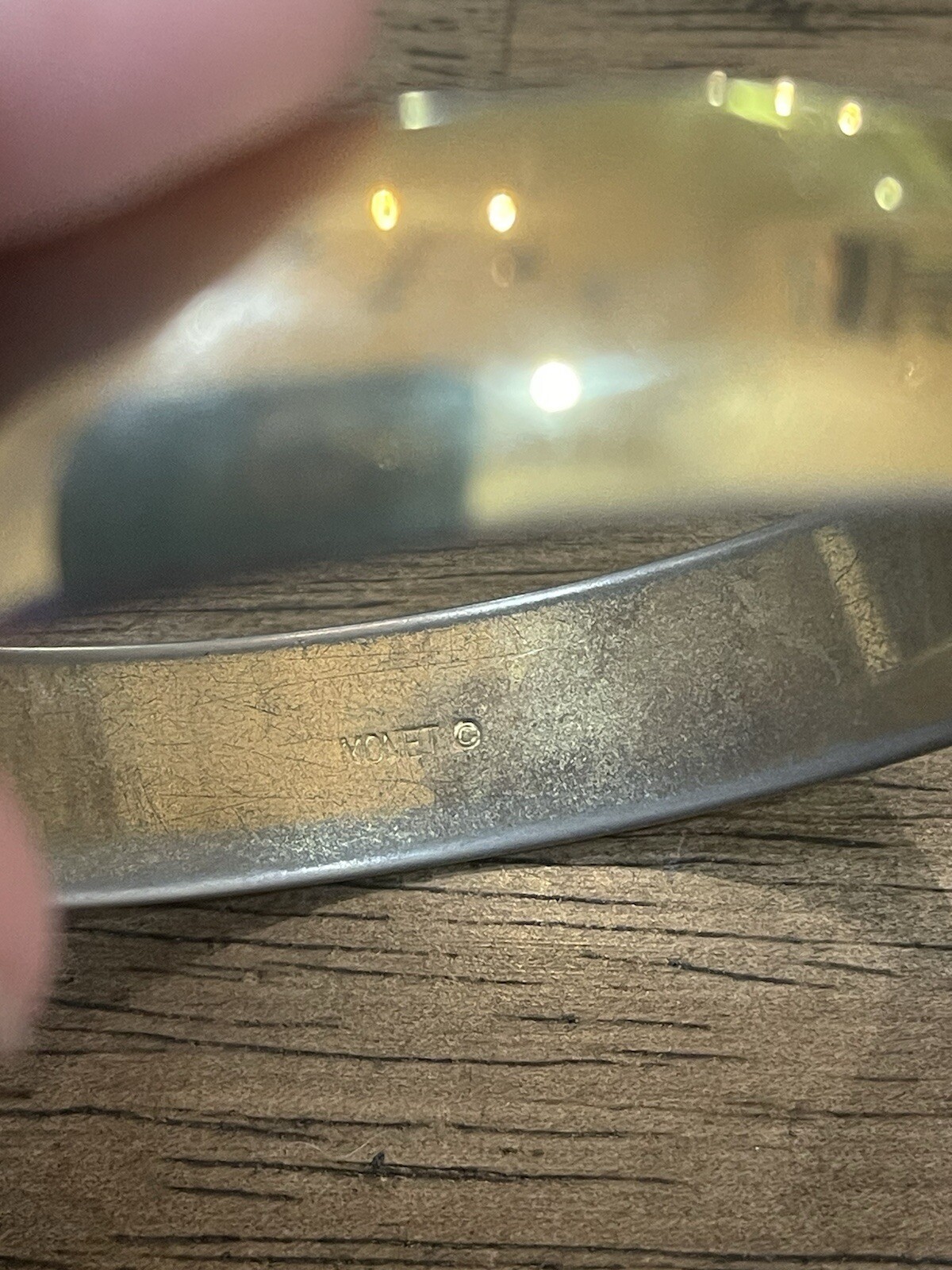 Vintage Monet Gold Tone 1/2 Inch Wide Bangle Bracelet Signed Retro