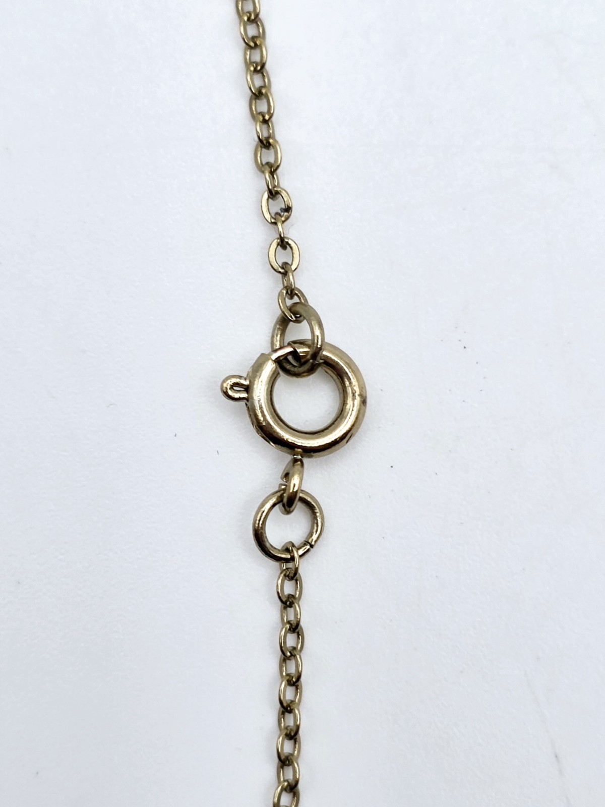 Antique Horn Snuff Bottle Pendant Necklace Brass Perfume Vial Dauber Wand 18″