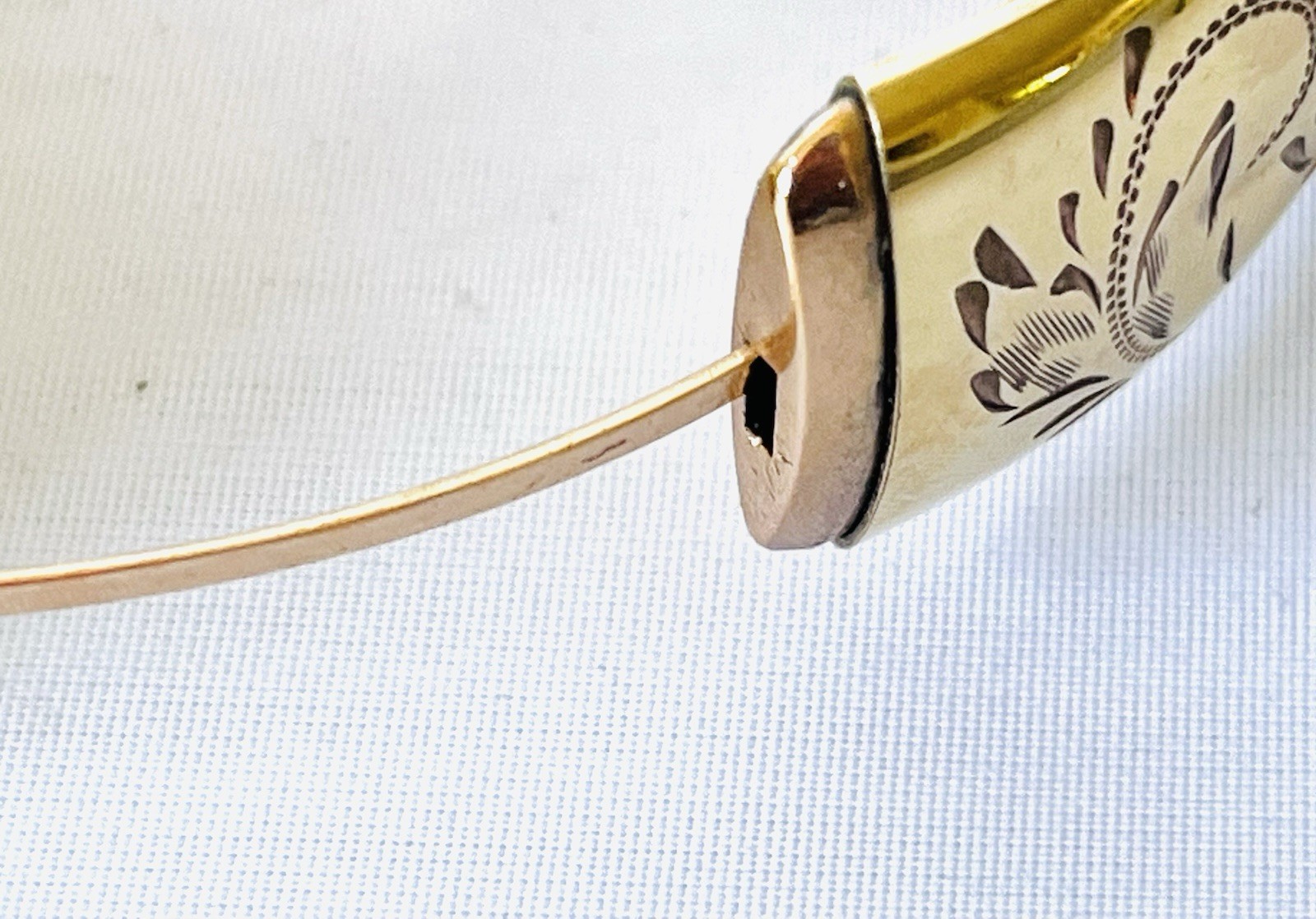 Vintage Gold Filled Etched Hinged Bangle Bracelet Victorian 1/20 12 K Gold