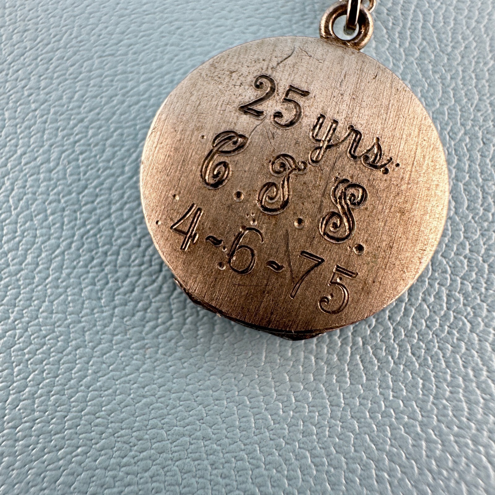 Vintage Locket Necklace Sterling 925 Gold Tone Inlay Letter P 1975 Engraved
