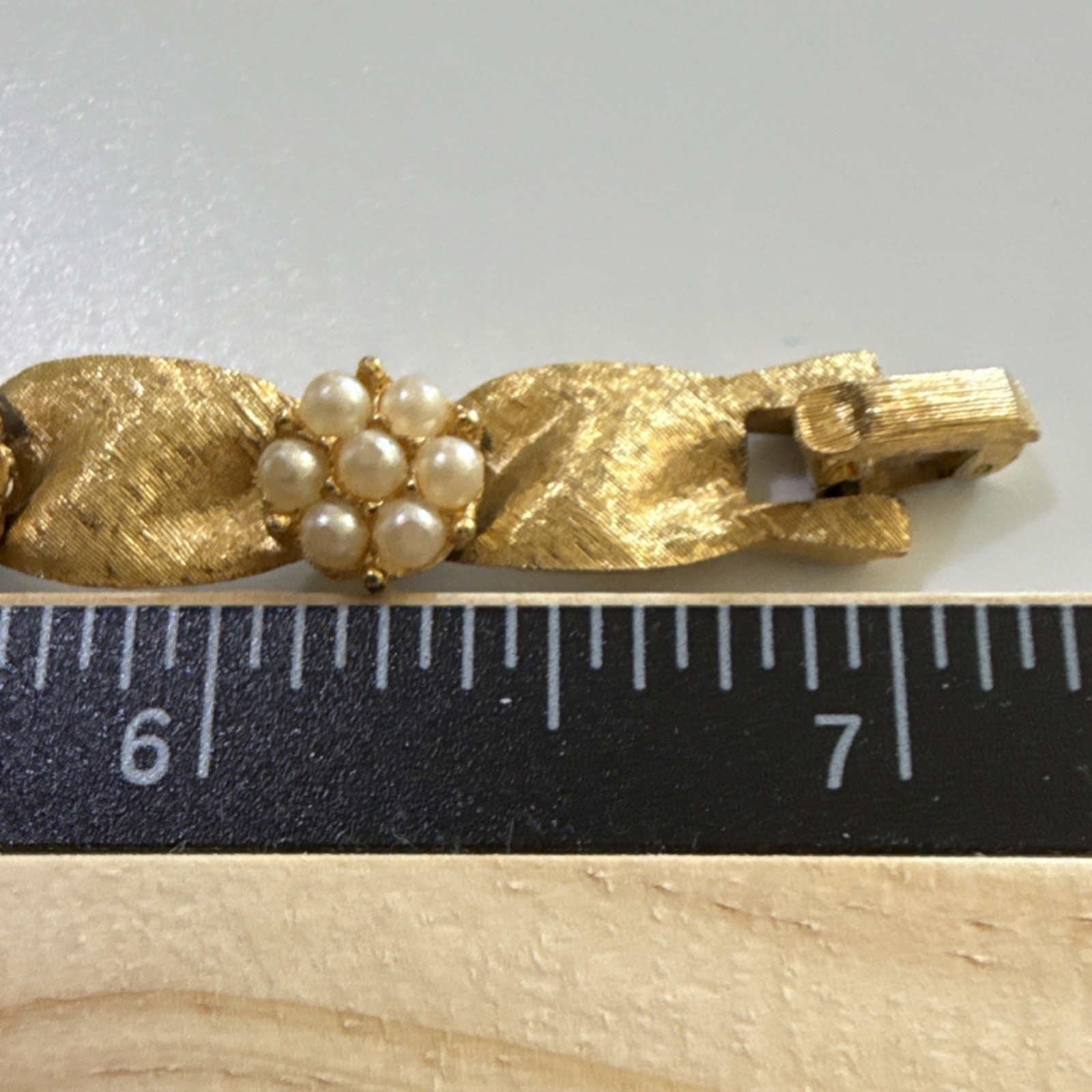 Vintage Crown Trifari Gold Plate Birthday Ribbon Bracelet
