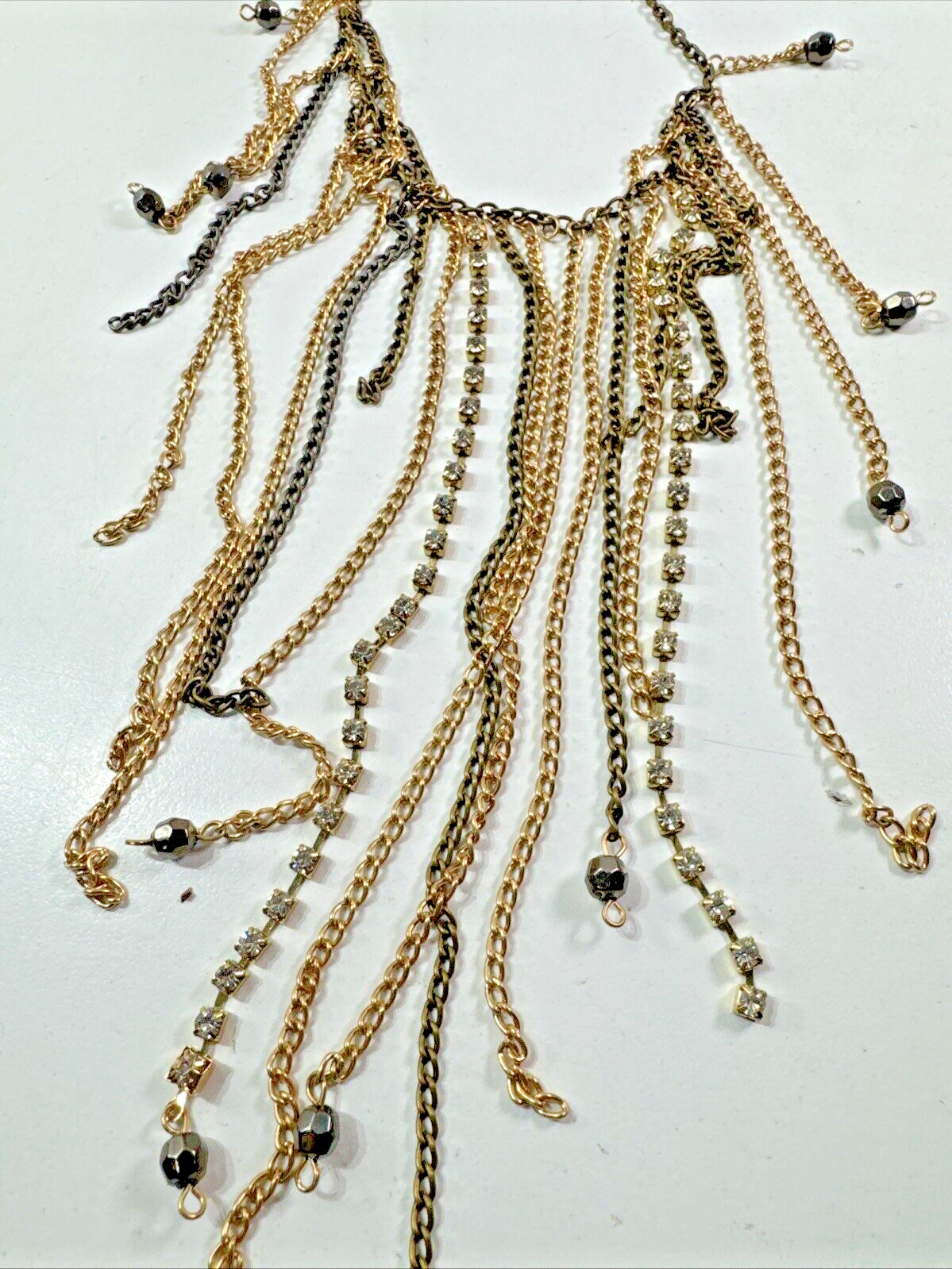Beautiful Vintage Estate Lot 3x Beaded/Metal/STONES Necklaces 1 New w Tags