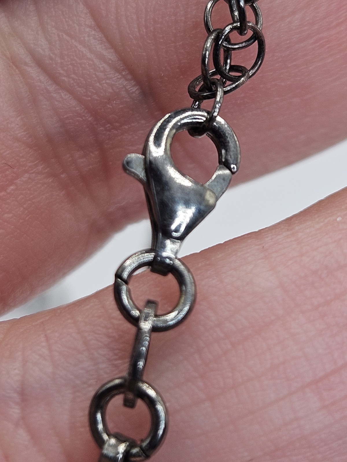 Vintage Sterling Silver Knotted Rope Chain Necklace