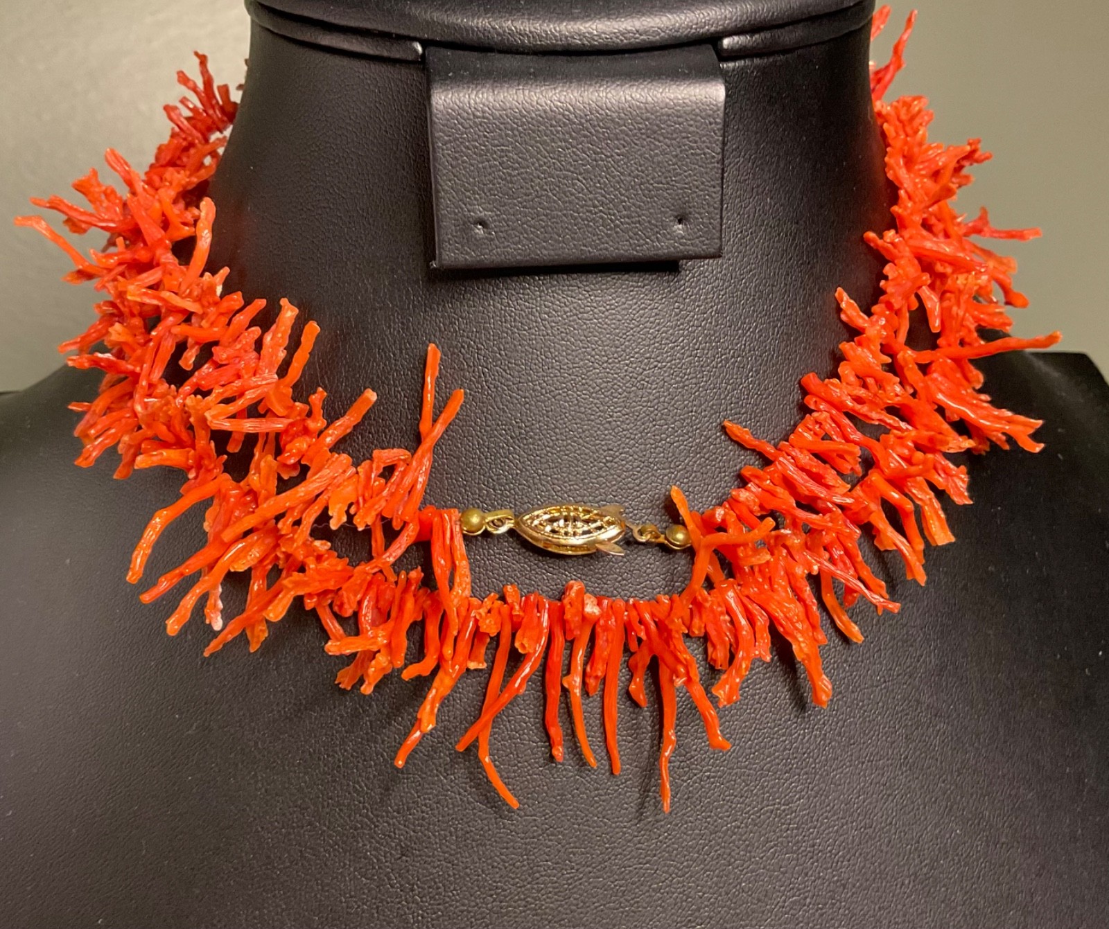 Vintage Branch/TWIG NATURAL Red Coral Necklace 28”Mediterranean Sea Italian Boho