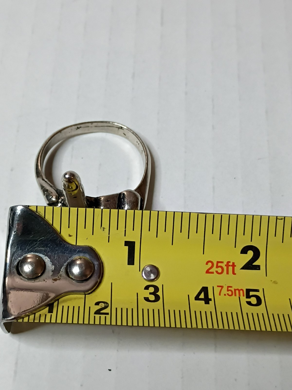 Vintage Metal Middle Finger Ring Size 13.75 Biker Retro Punk Rock Goth Crude