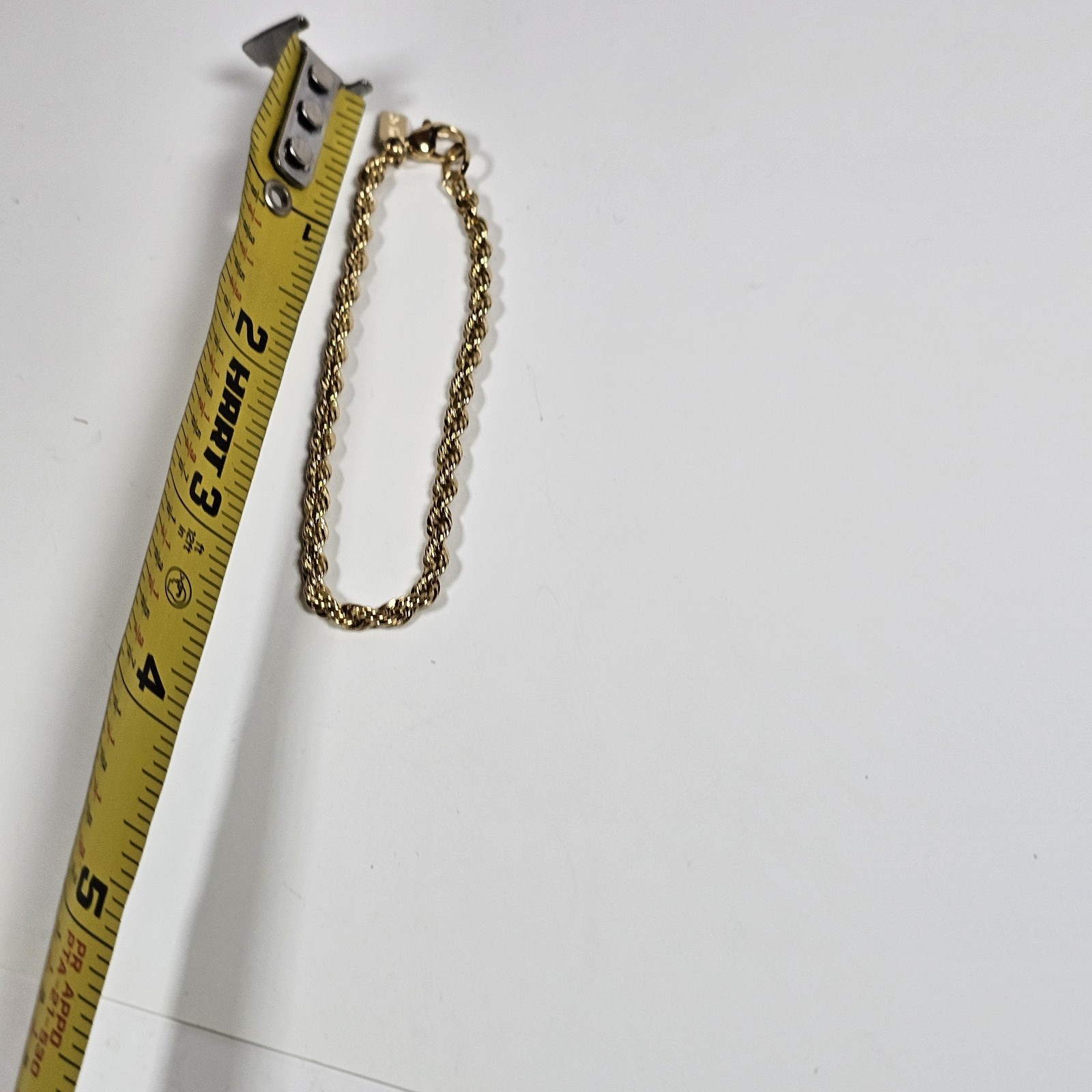 Vtg Twisted 14K GP Yellow Gold Plate Bracelet 7.5 In