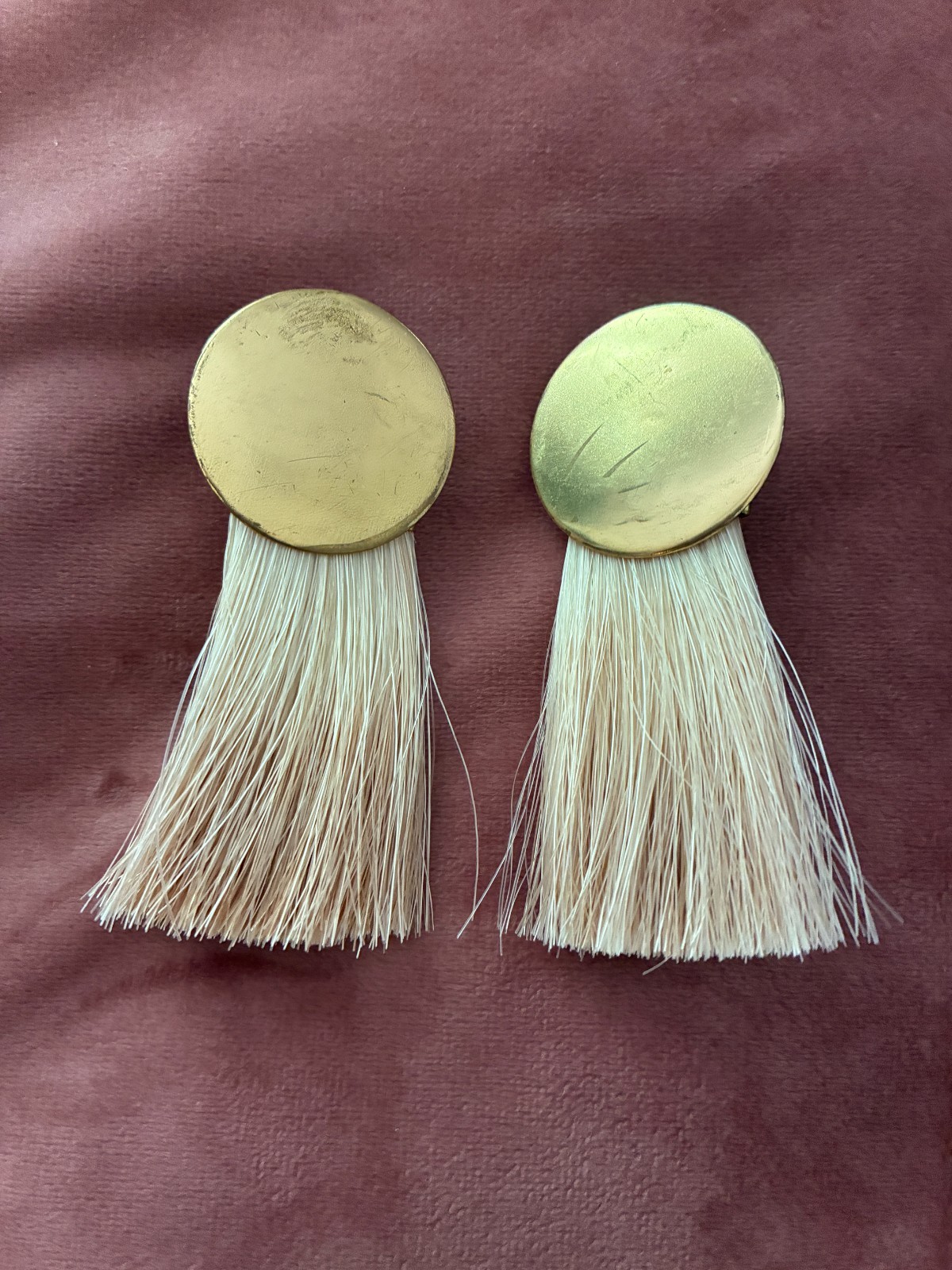 Anna Monet Horse Hair and Brass Terra Earrings