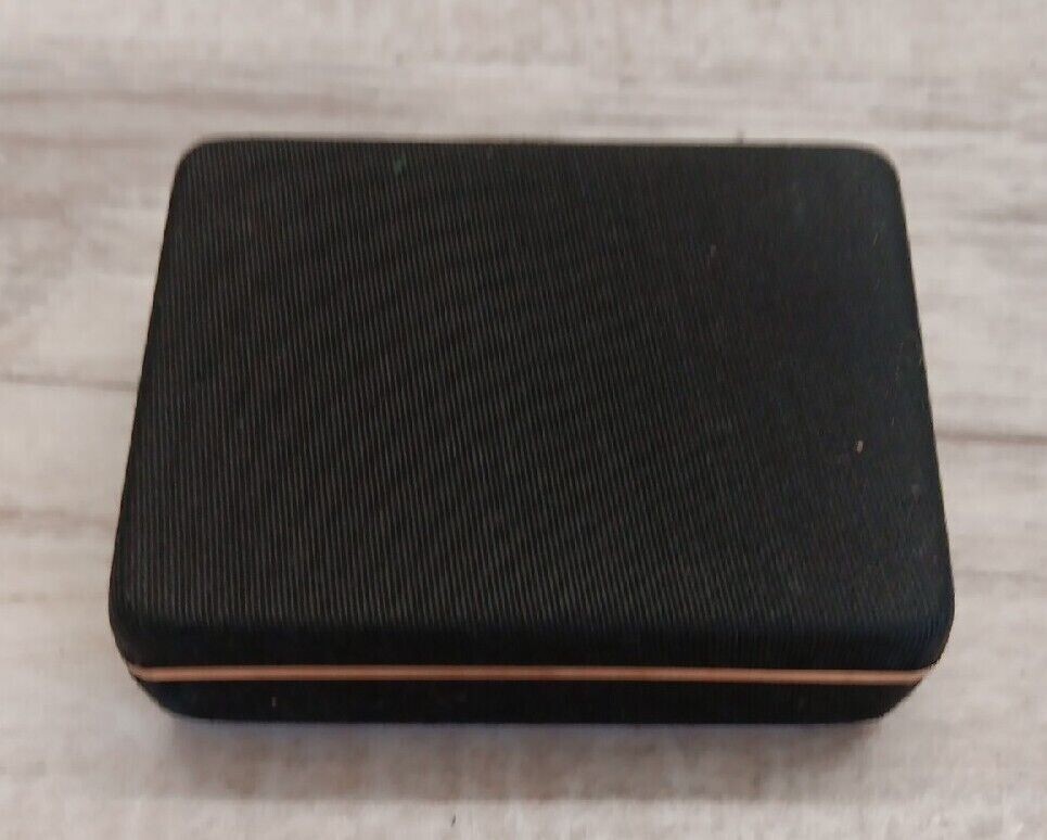 ✅VTG Swank Gold Tone & Black Cabochon Cufflinks Studs Dress Set in Original Box