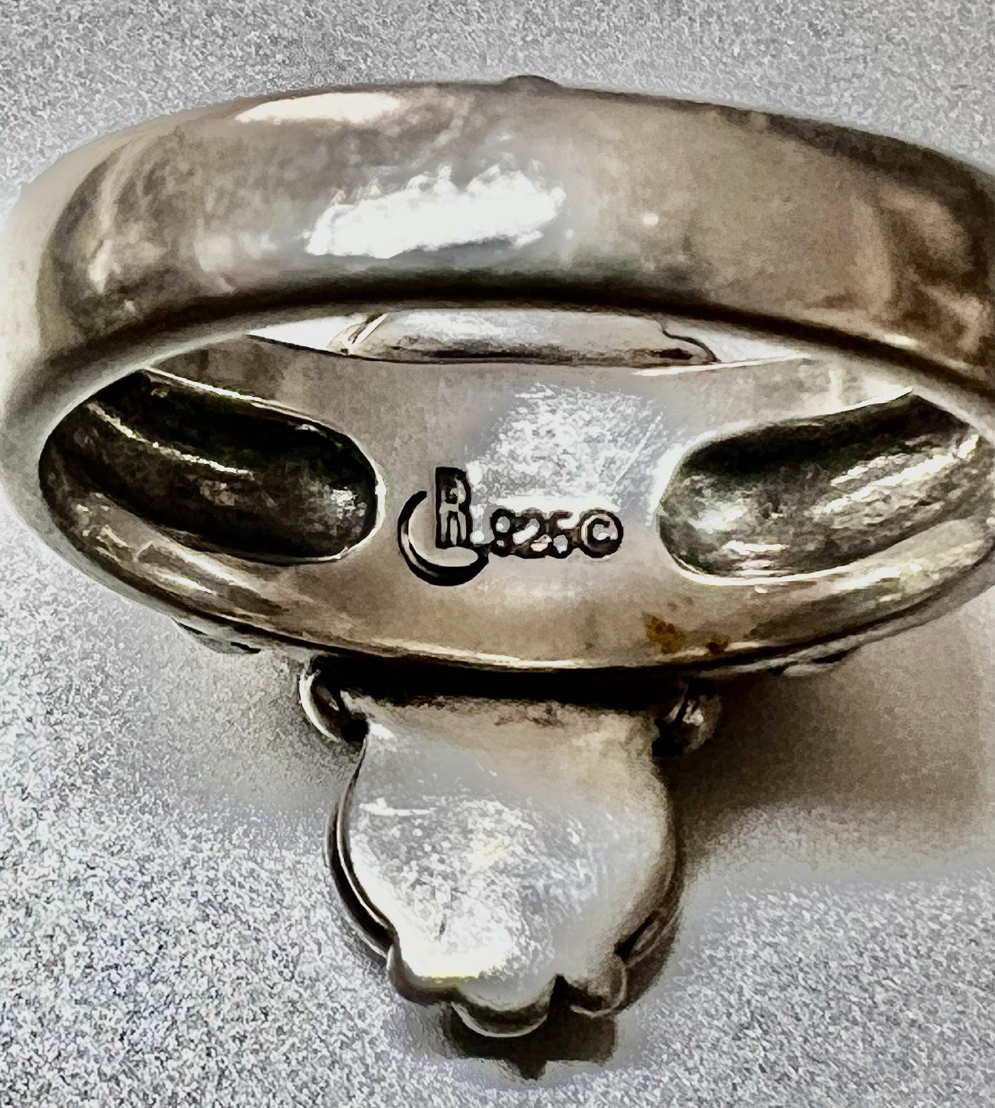 Carolyn Pollack Relios .925 Sterling Silver Turquoise 3 Stone South West Ring