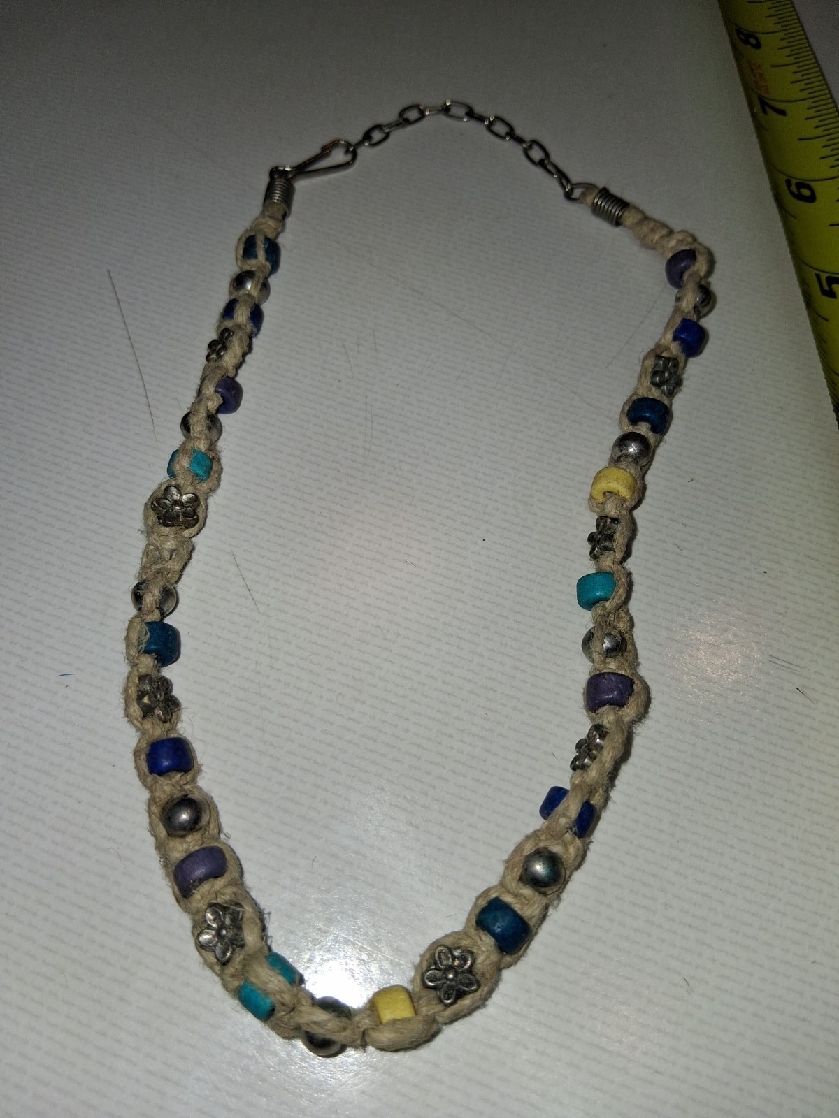 vintage trade bead natural hemp chokers