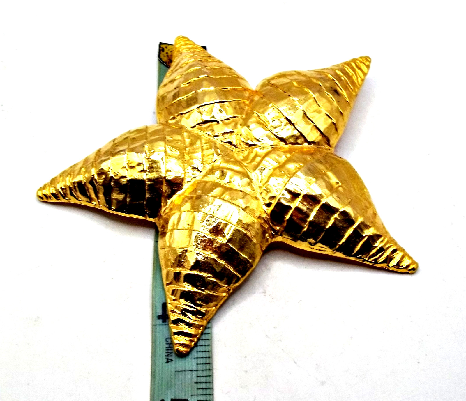 Vintage Signed Cadoro Starfish Brooch Pendant Gold-tone Runway Statement Rare NY