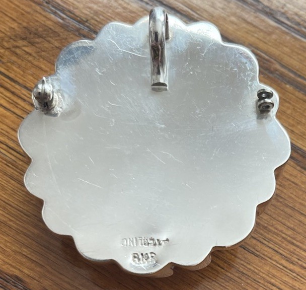 Vintage Amy Kahn Russell Frosted Glass Sterling Silver Flower Brooch Pin – Read