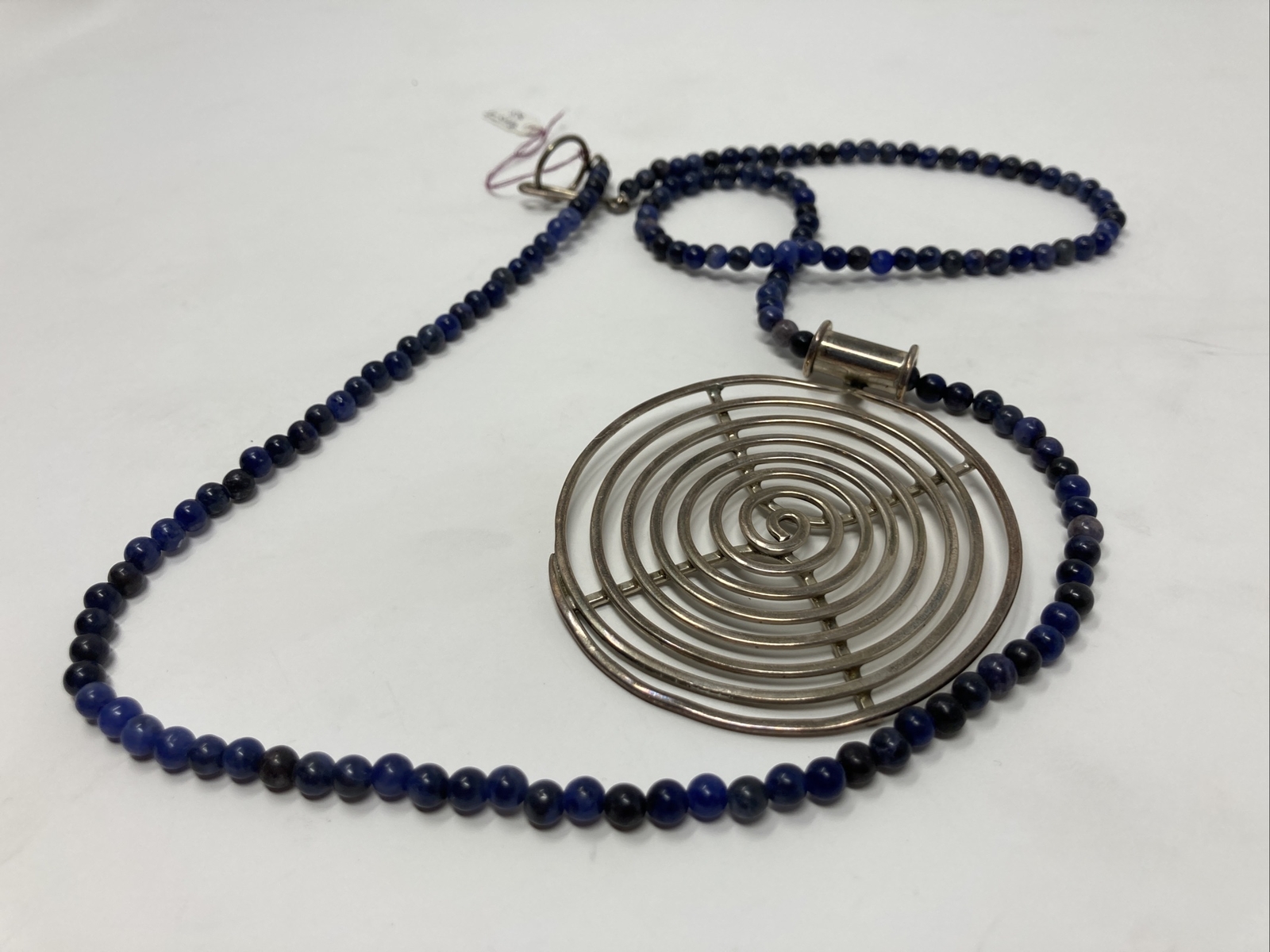Dominique Dinouart DDD Mexico sterling silver lapis lazuli Drop Pendant necklace