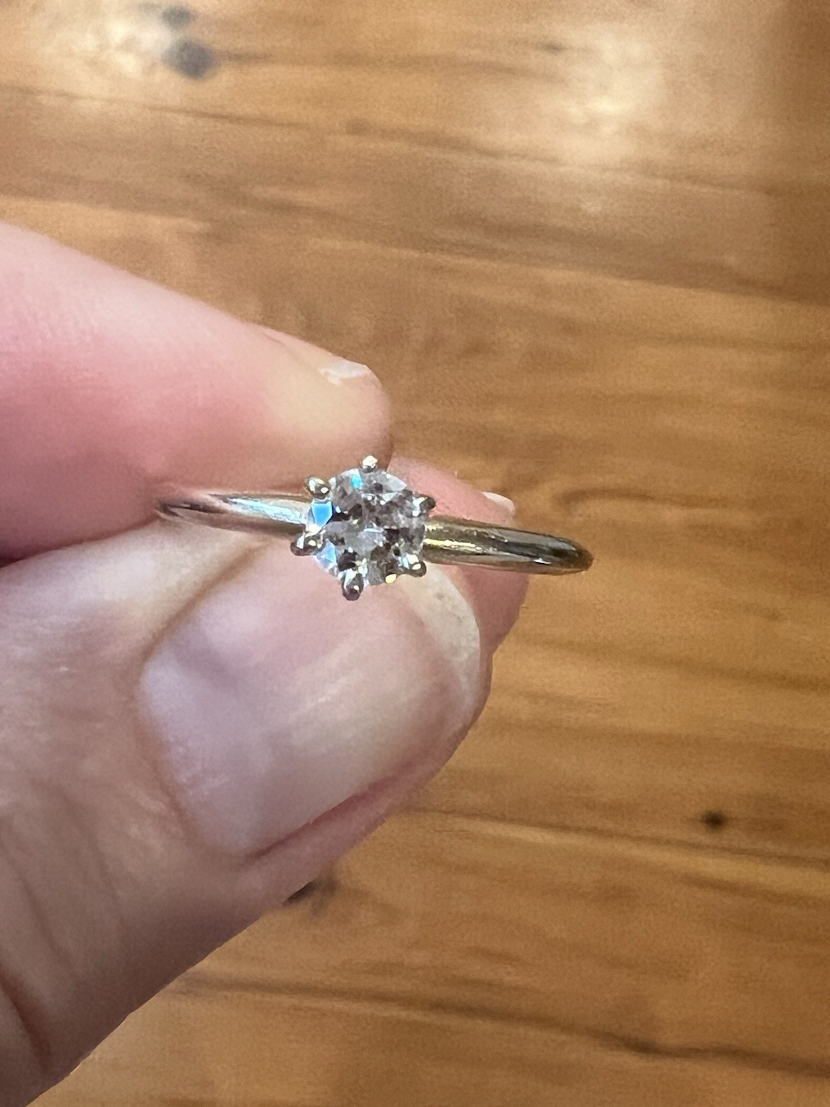 Old European Cut .3 Carat Diamond Ring 14k