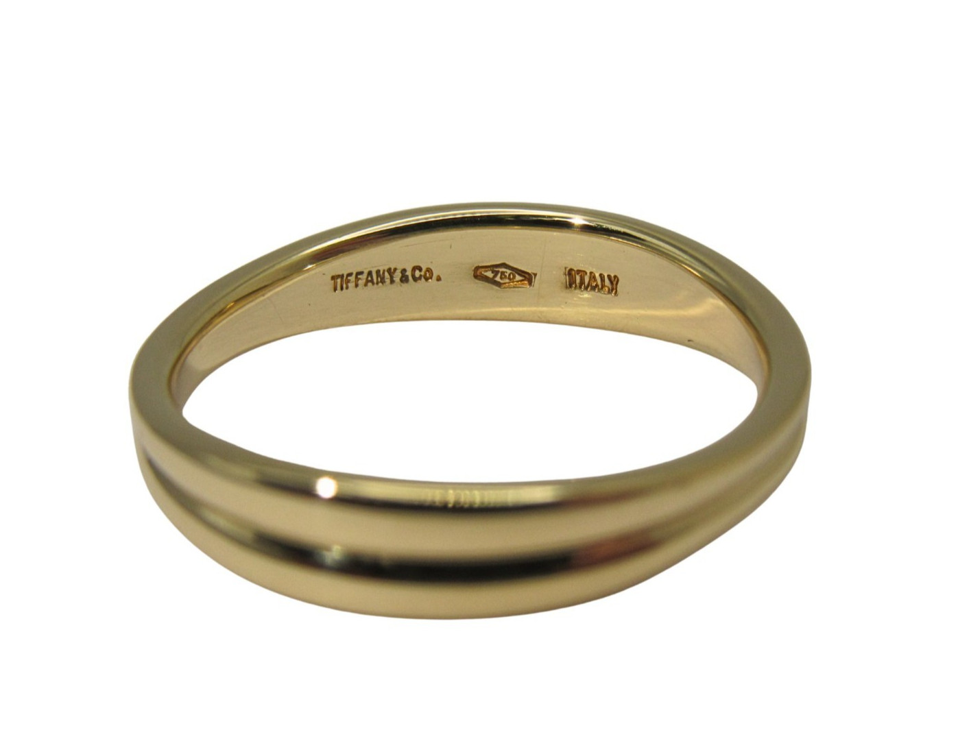 Tiffany & Co. 18K Yellow Gold Vintage Double Wave Ring