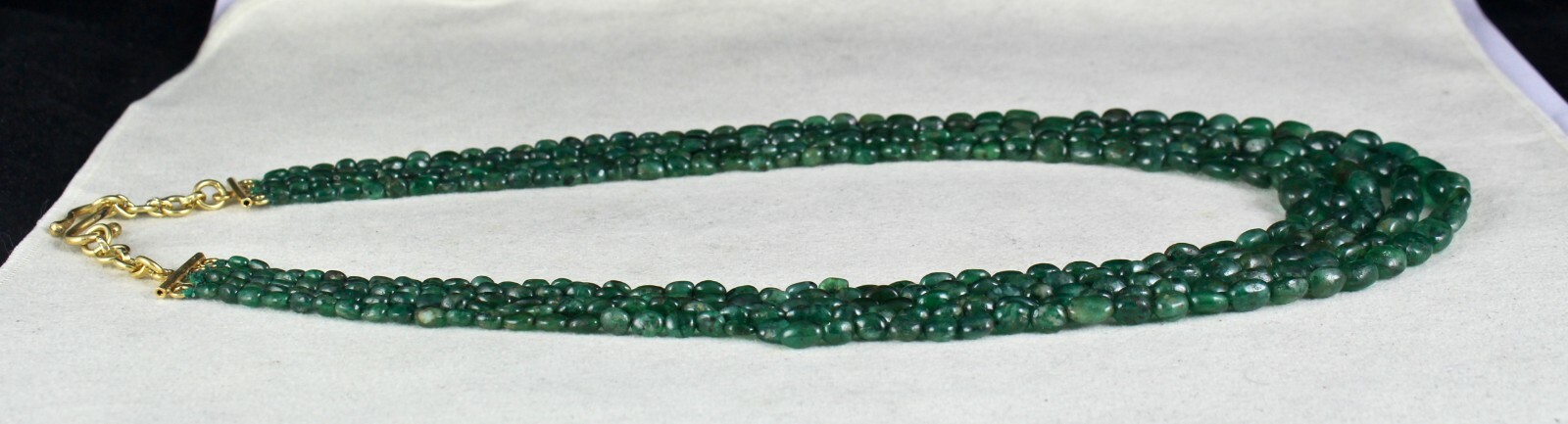 Certified Vintage Natural Emerald 308ct Beads Nugget Gemstone Necklace Women’s