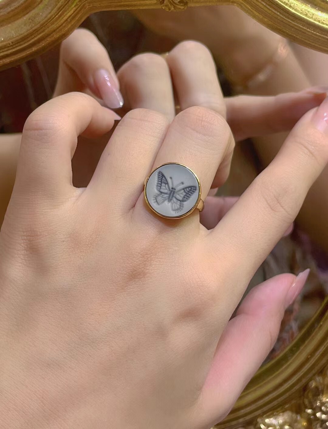 925 sterling silver ring Cameo Ring vintage jewelry Ring Estate Jewelry Gift