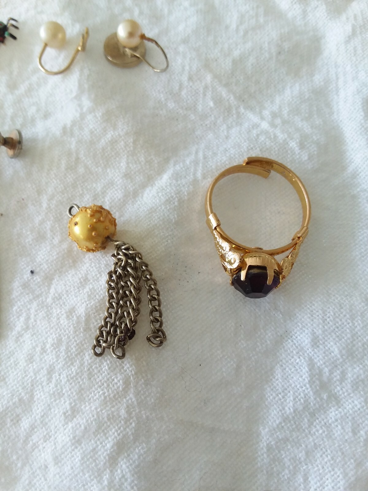 Vintage 60s-80s Earrings florescent pink&yellow/spiders/J/bird/heart bracelet