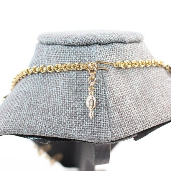 Vintage Sarah Conventry Gold Metal 16.5″ Basket Weave Link Double Rolo Chain Set