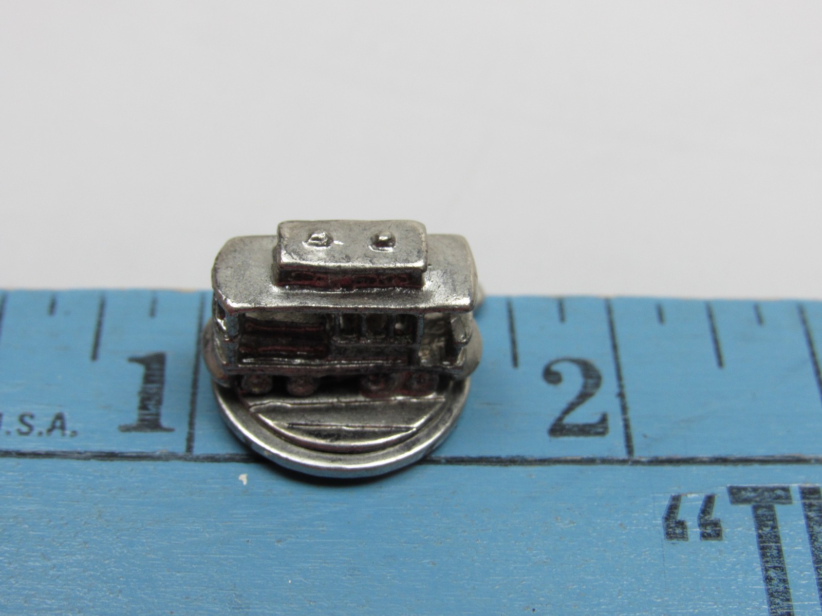 Vintage Sterling Silver Charm for Bracelet San Francisco Cable Car SPINS