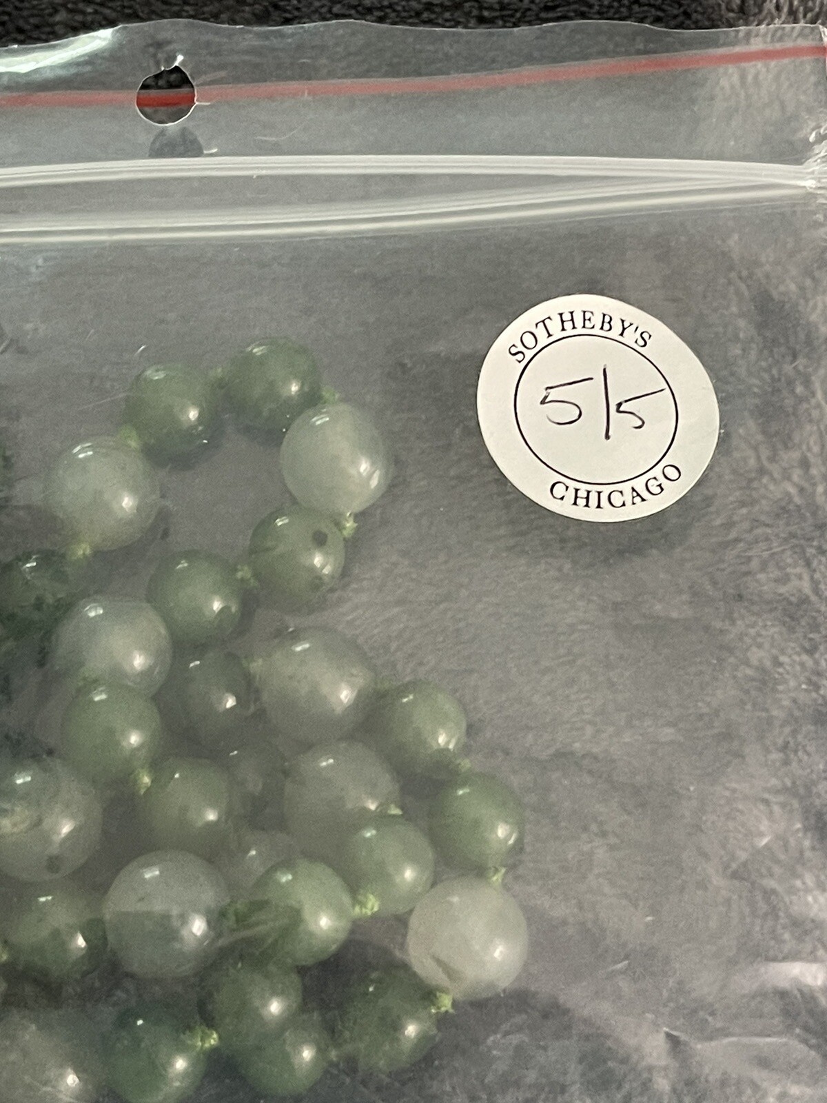 Marilynn Alsdorf Collection Spinach Jade 28″ Necklace from Sotheby’s Auction
