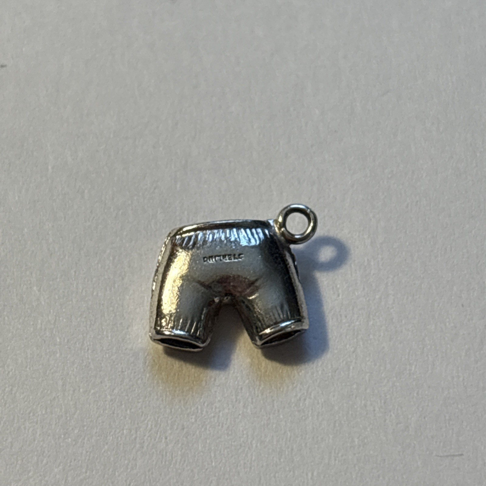 Vintage Sterling Silver Swim Trunks 3D Charm Beach Vacation Figural 0.78g