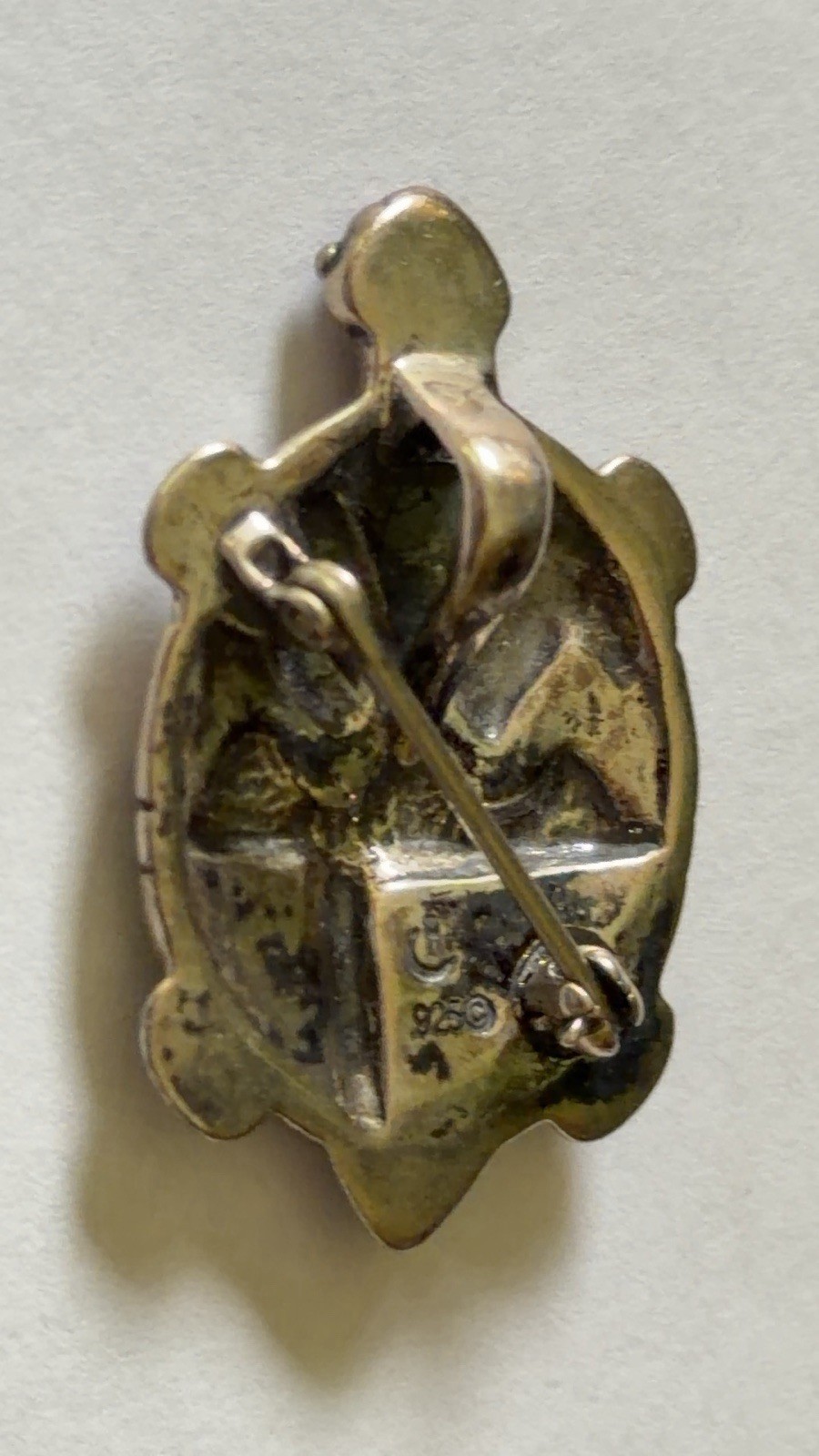 Carolyn Pollack Relios Sterling Silver 925 Southwest Turtle Pendant Brooch Pin