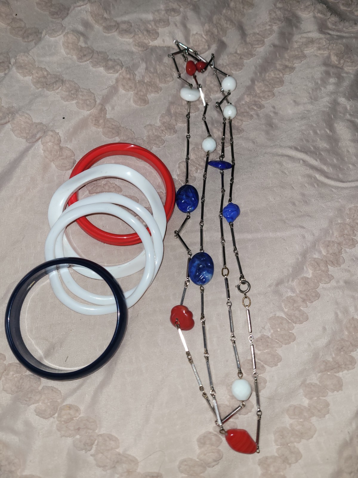 Vintage Red White And Blue Jewelry