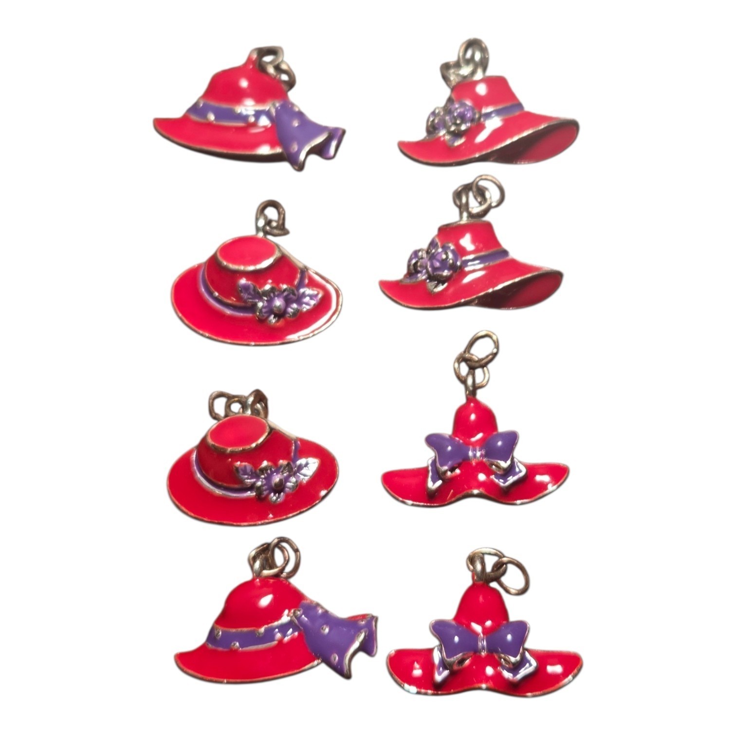 Red Hat Society Enamel Pin Brooch & Charms Retro Jewelry Vintage