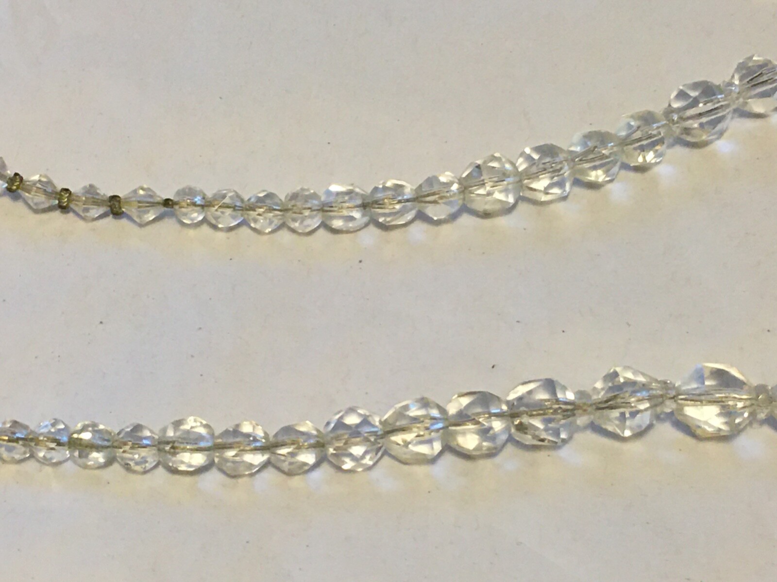 VTG Crystal Necklace Clear Sparkling Graduating Size Beads 19 3/4″ L