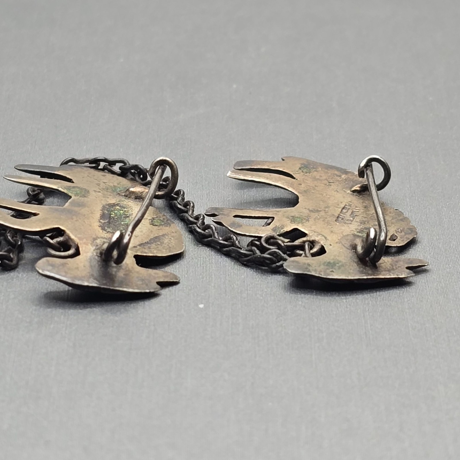 VTG Los Castillo Silver Donkey Brooch Partial 2 Mule Pin Mexico