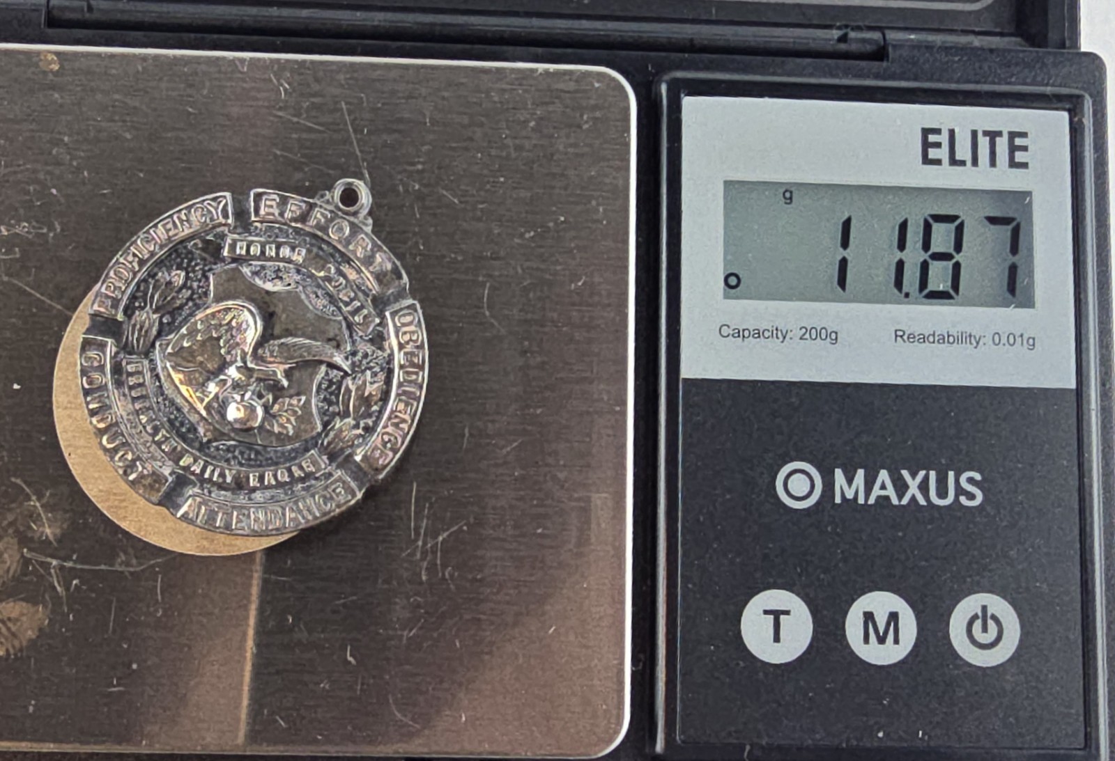 MOELLER Sterling Silver 1912 Honor Pupil PS 139 Brooklyn Daily Eagle Pendant