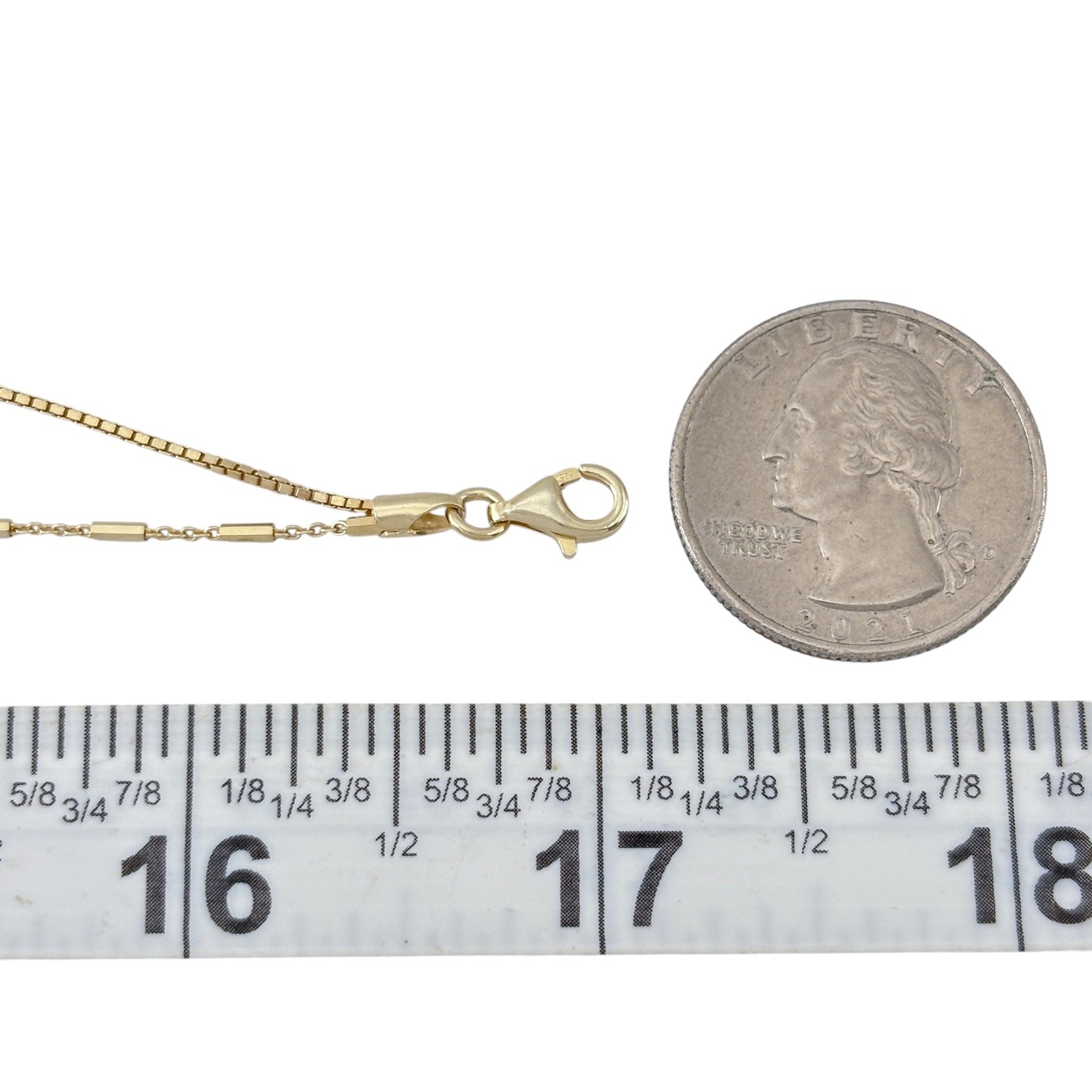 Vintage Gold-Tone Sterling Silver 925 Multi Strand Chain Necklace 15″-17″