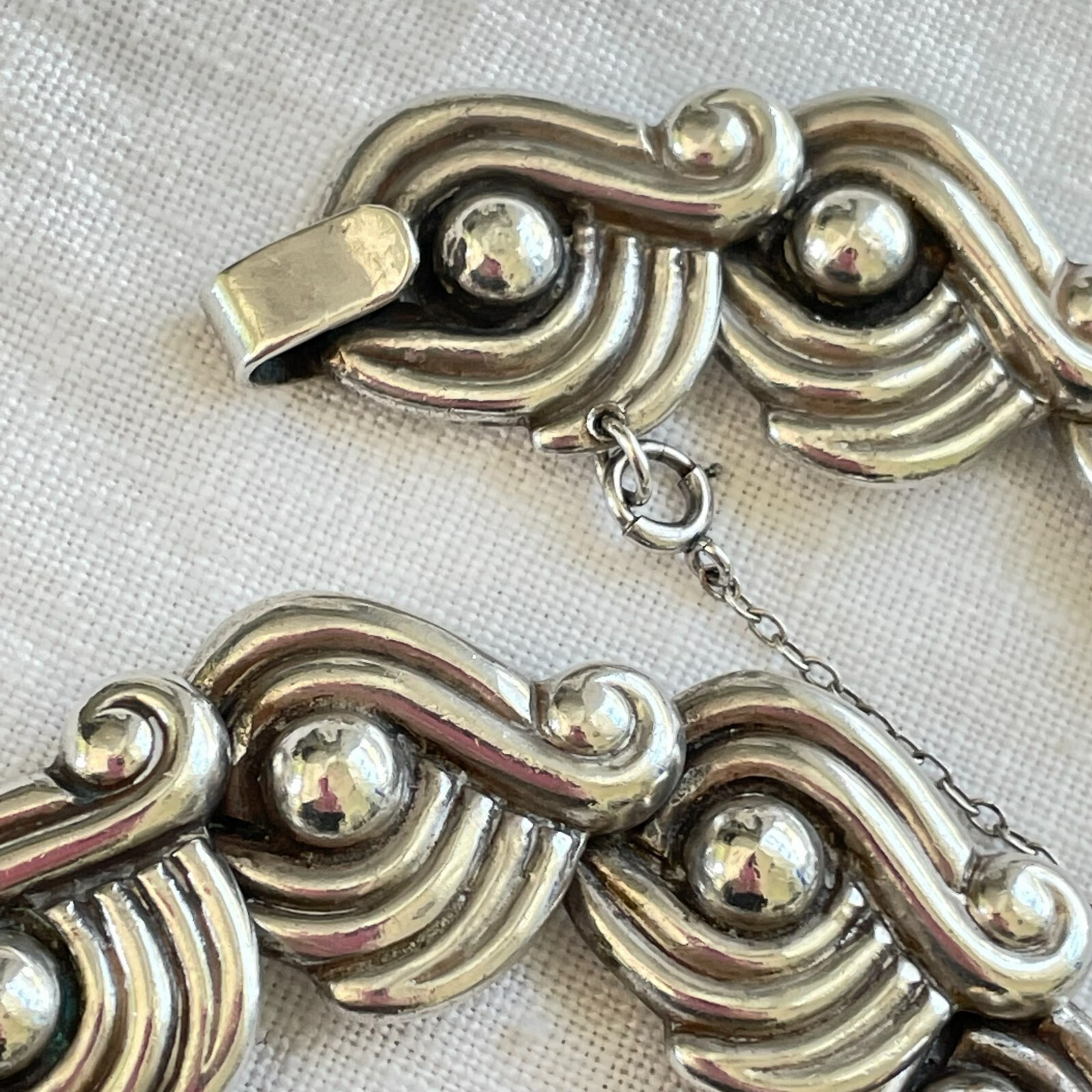Vintage Los Castillo Necklace/Bracelet Set #122, Taxco Mexico Sterling