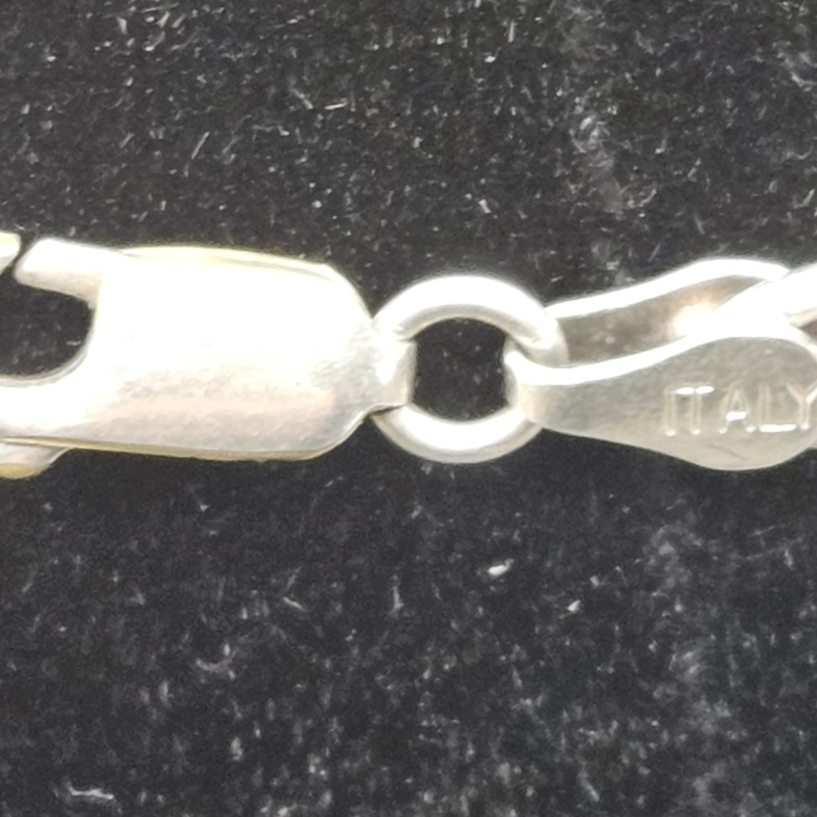 Vintage Sterling Silver Figaro Style Chain Made in Italy 925 Sterling 18″ Men’s