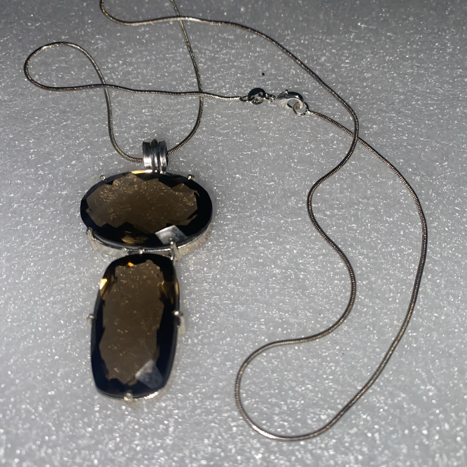925 Sterling Silver Smoky Quartz Pendant