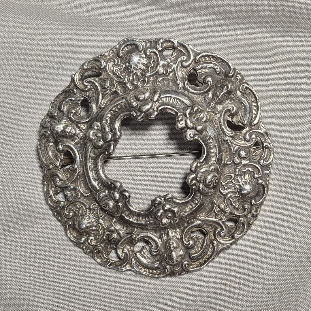 Norway Brooch Pewter Pendant Marked TINN Ca 1960-70s Hand Made A. HOLTHE