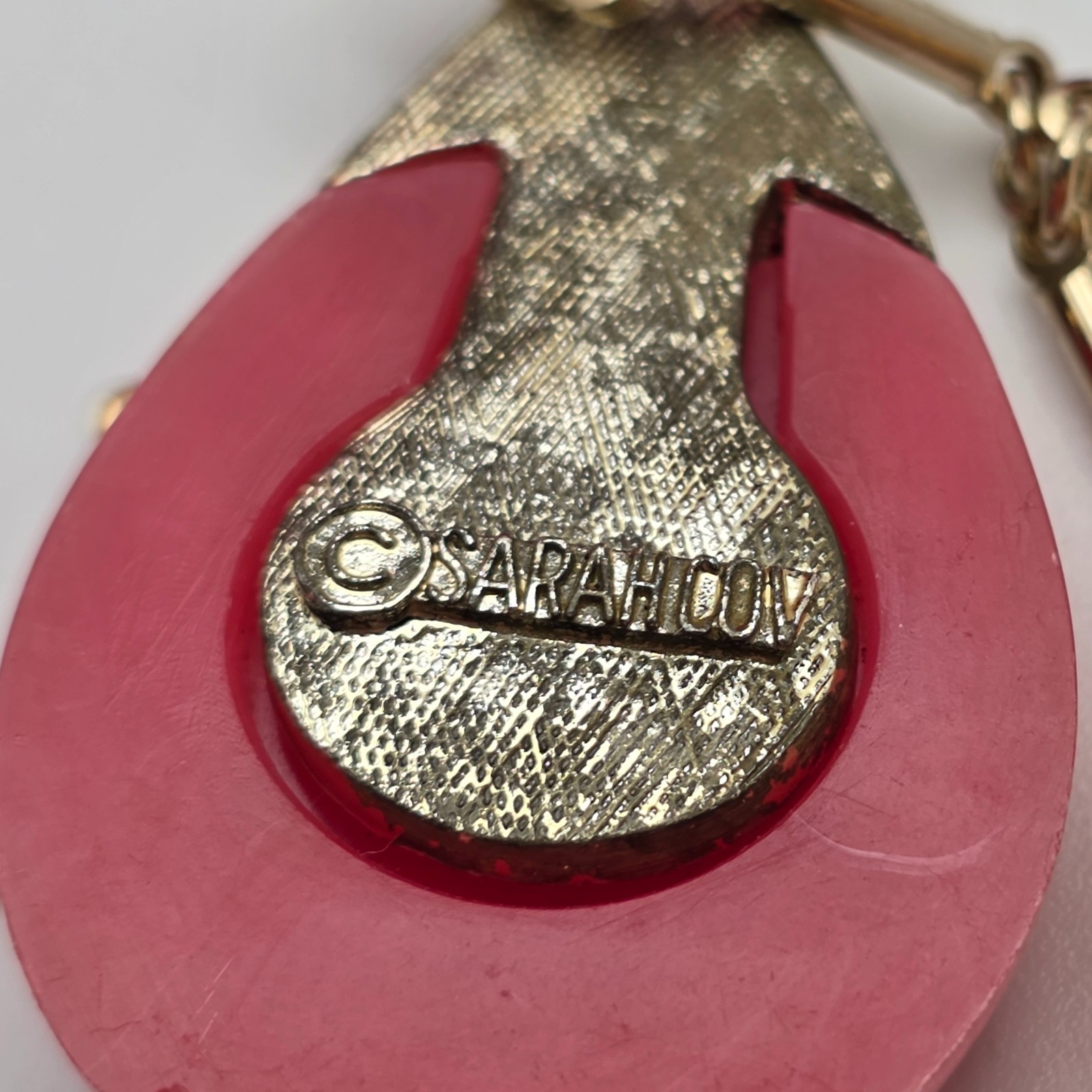 Vintage Sarah Coventry Interchangeable Tulip Necklace 23.5 In Gold Bar Link