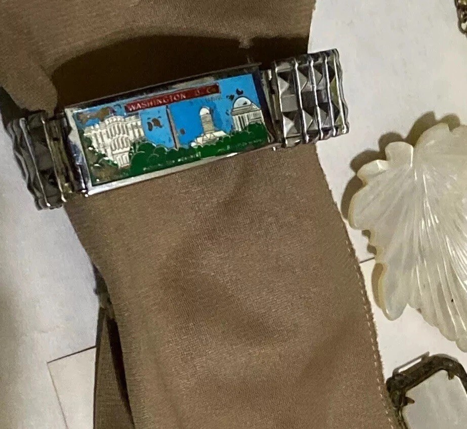 Vintage Photo Hide Bracelet USA Washington DC buildings Monument retro Unisex