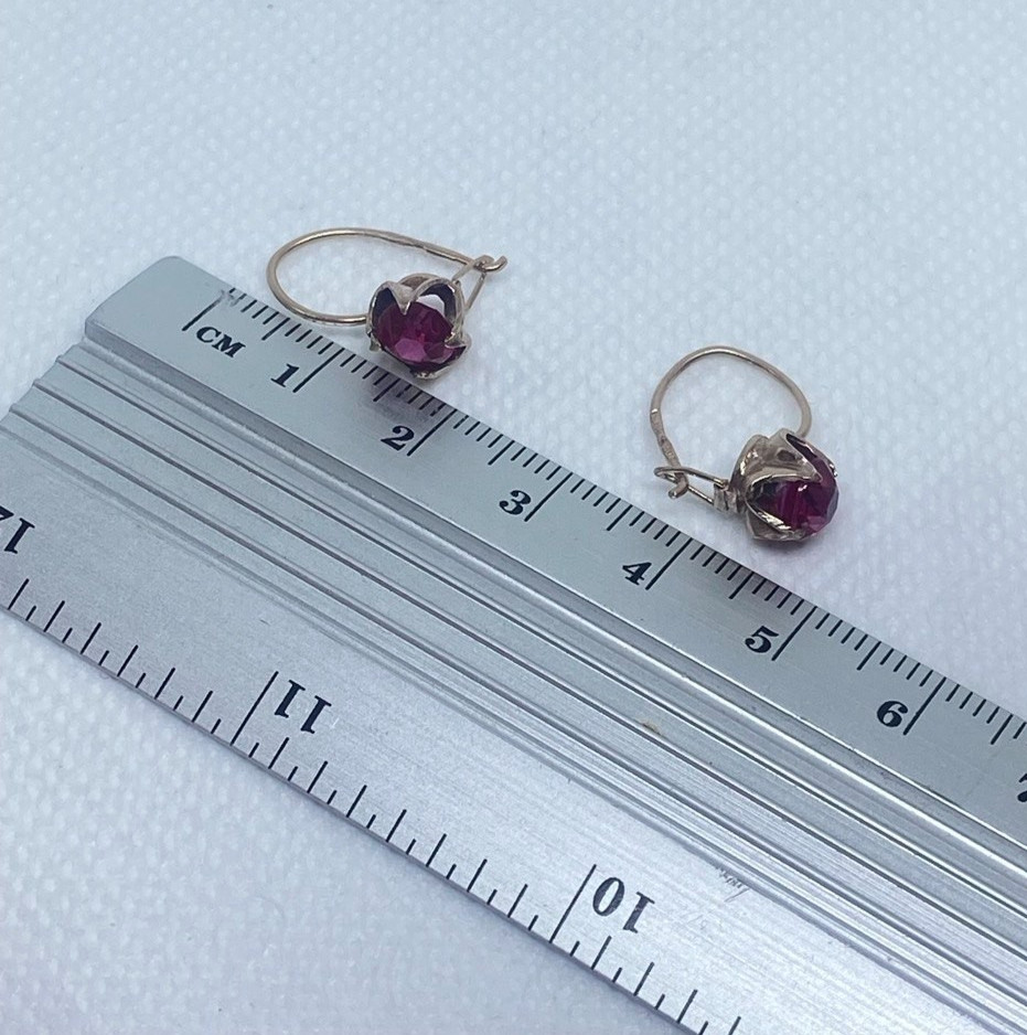 Vintage earrings from the Soviet Union, 70s, 875 silver, USSR.Weight 1.89 g