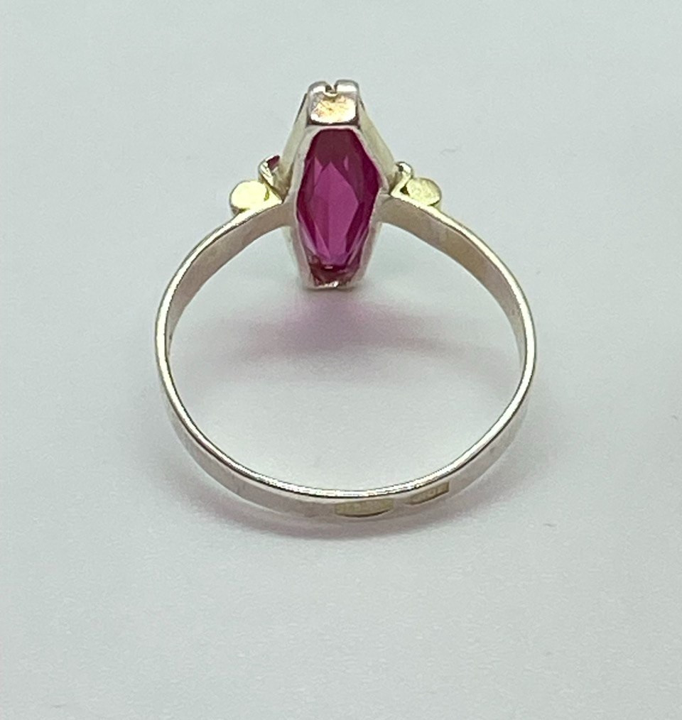 Ring Silver 875 Size 8 . Weight 1.84 g. Soviet Vintage Jewelry USSR