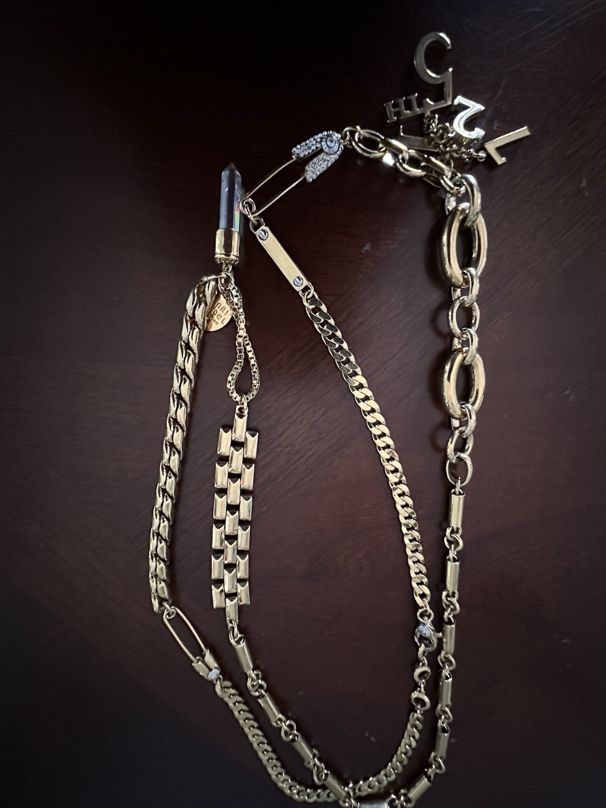 Vintage Rare HENRI BENDEL Gold Beaded 1980’s Gold Tone Long or Layered Necklace
