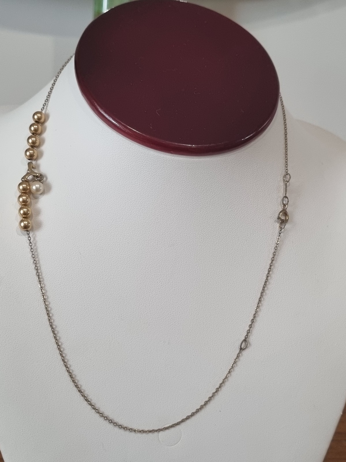 Vintage 1960s 12k Gold Fill Cultured Pearl Bead Ball Necklace USA made see video