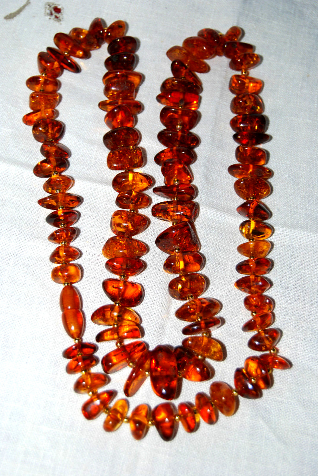 Vintage large Genuine Beautiful Every Day Baltic Amber Choker Necklace 33”