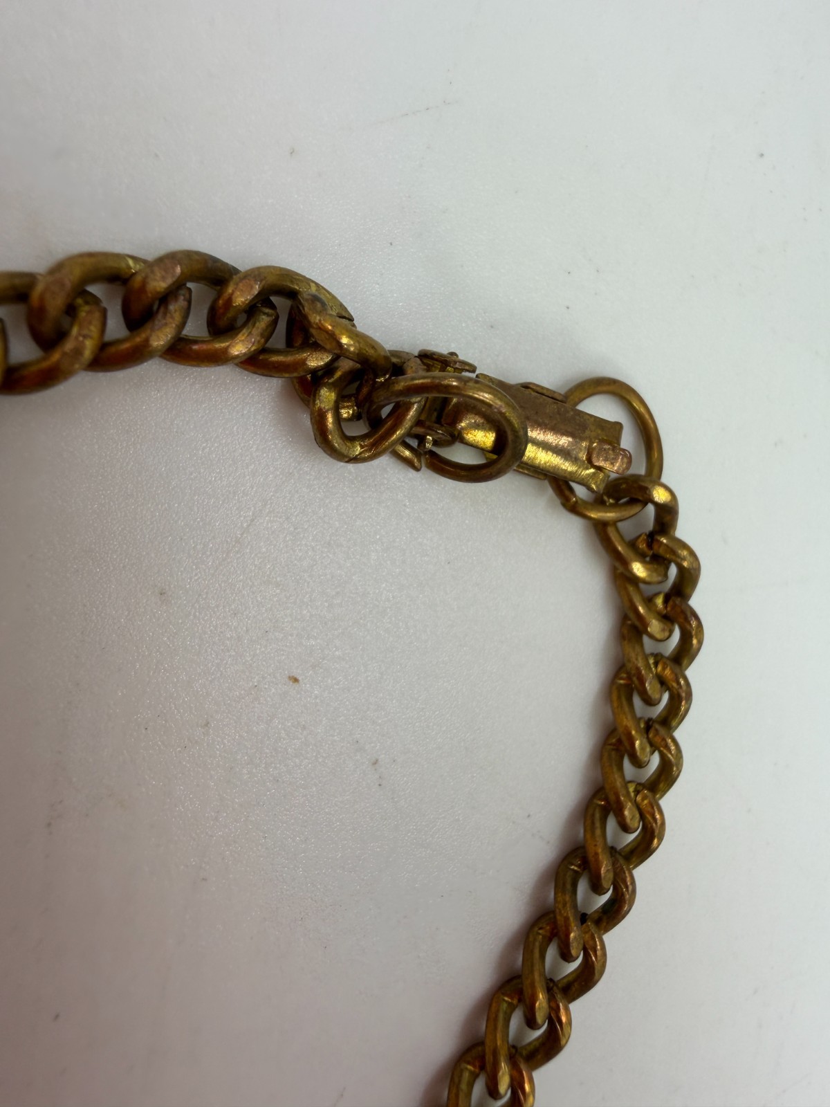 Vintage Bracelet Sweetheart Chain Brass? 7 Inches Lightweight