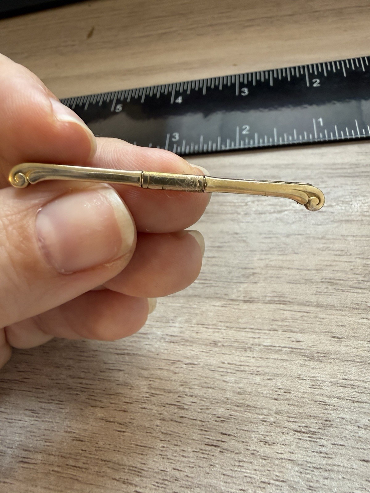 Vintage Hadley 12K Gold Filled Collar Bar Pin Mens Formal Accessory 2 Inch