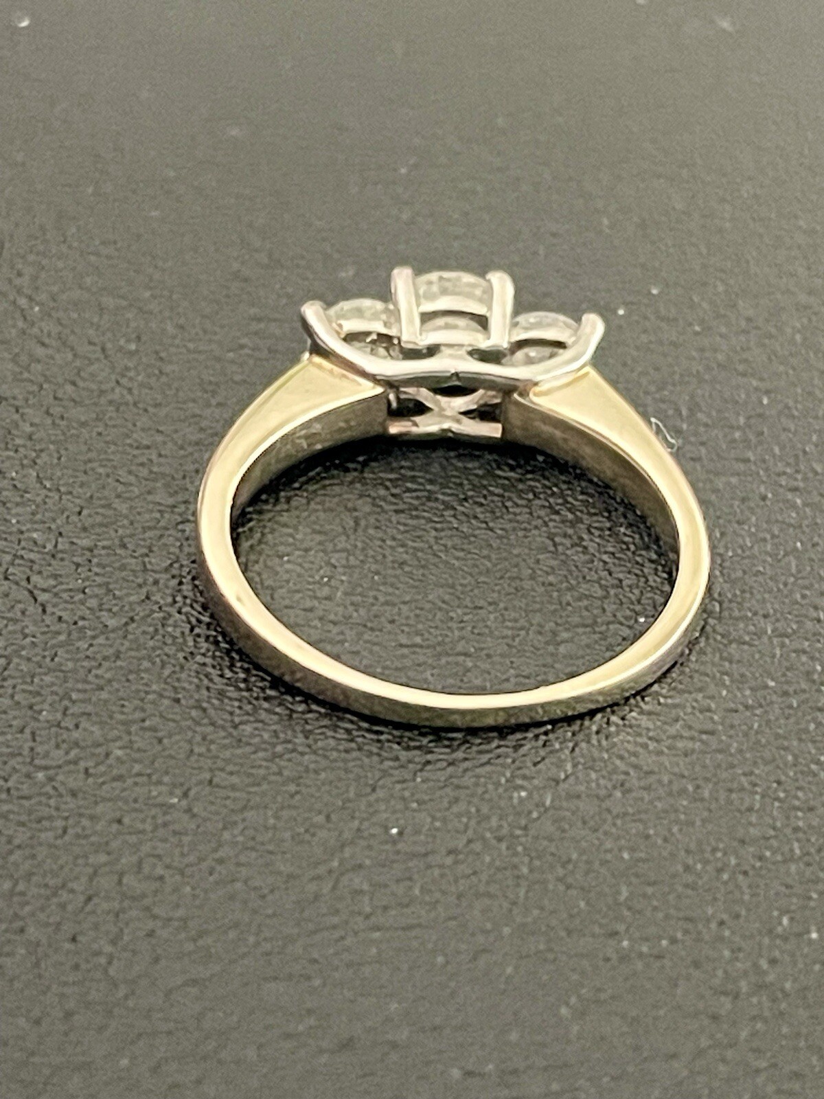 14k White Gold and Platinum 1.00CTW Three Stone Diamond Ring (G27)
